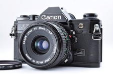 Canon AE-1 35mm Black Film Camera body w/ New FD 35mm f/2.8 Lens 723002