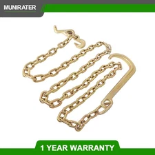 5/16x8 FT 15" Axle J Hook Tow Rollback Wrecker Recovery Chain G70