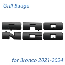 For 2021-2025 Bronco M-1447-BLMB Matte Black Grille Emblem Letters Overlay