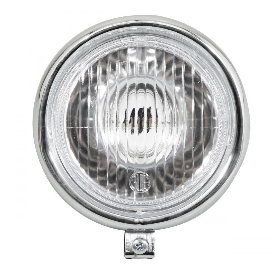 Phare avant rond Guia Ø135mm pour MBK 51 coloris noir avec casquette chromée