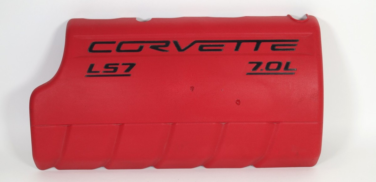 06-13 Chevy Corvette C6 Z06 LS7 7.0L Red Engine Fuel Rail Cover