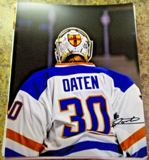 LEIF OATEN SIGNED 8x10 MATTE PHOTO LETHBRIDGE HURRICANES 2028 NHL DRAFT (B)