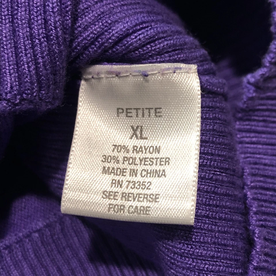 Sudadera Dress Barn Para Mujer XL Femenina Minimalista Oficina Salón Indie Púrpura Foto 3 de 4