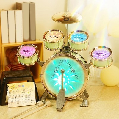 Kinder Schlagzeug Musikinstrumente Spielzeug Jazz Drum Kit Musikspielzeug Set