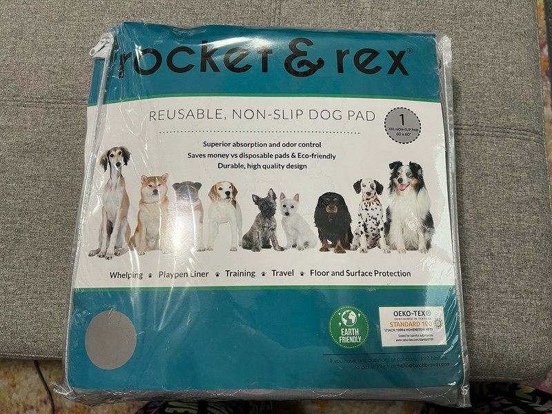 Rocket & Rex Reusable/Washable Dog Training Pad 60x60
