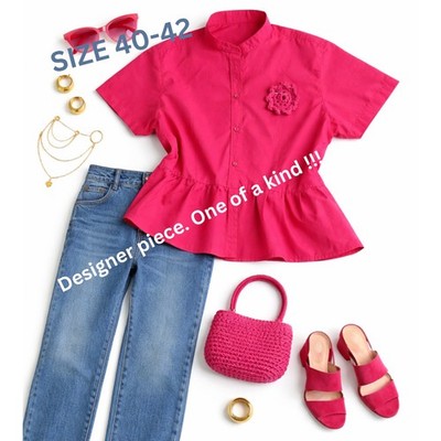 Unic  Shirt with Removable Details, One of a Kind  Size 40 42