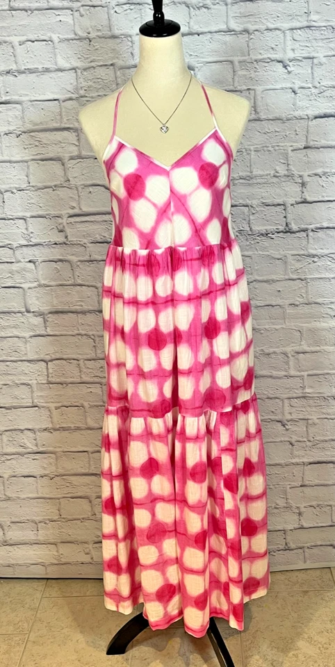 Anthropologie Maeve Geneva Pink Tie Dye Maxi Dress Size Xs - Image 4 of 4
