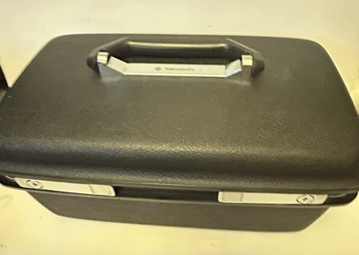 Vintage Samsonite Hartschalen Reise Zug Koffer Kosmetik Beauty Zug Koffer schwarz