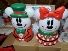 NEW   23" Mickey and Minnie Mouse Disney Blow Mold Light Up Christmas     