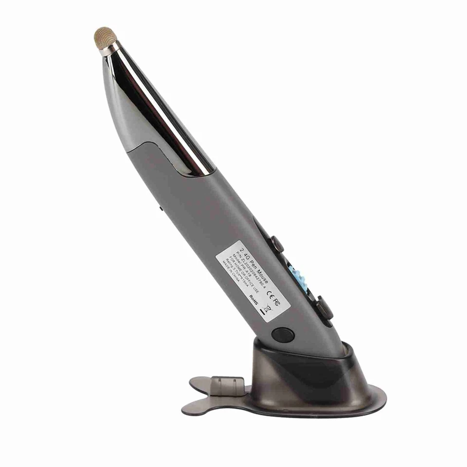 Grey Wireless Optical Pen Mouse USB Dual BT Mode 800/1200/1600DPI Adjustable NEW - Image 3 of 4