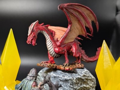 Well painted Large ''Ignis the Unbroken'' Reaper red dragon d&d fantasy miniature