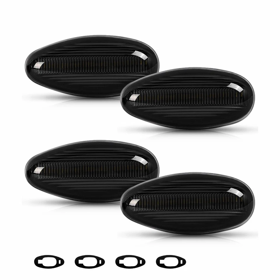 Luz marcadora lateral LED delantera + trasera ahumada para GMC Sierra 2500HD 3500HD 1999-2014 Foto 3 de 4