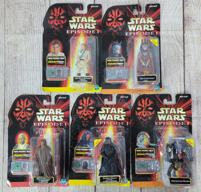 (5) Star Wars Episode I Vintage (1998-99) CommTech Talking Figures NIB MOC