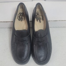 SAS Men's Penny Loafer Black Leather Handsewn Comfort Shoes 9 M Made in USA