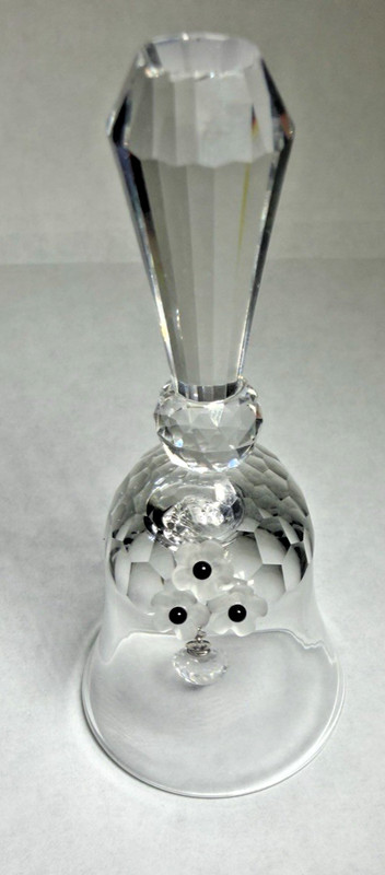 1990 Austrian Swarovski Exquisite Accents Miniature Table Bell Crystal Figurine