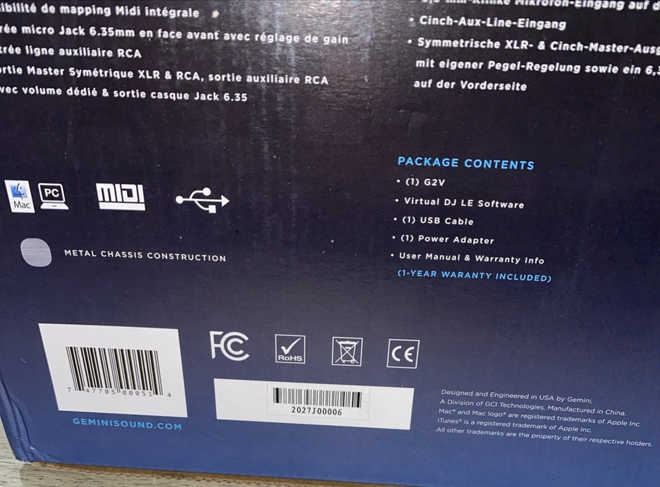 Gemini DJ G2V 2-Channel Virtual DJ Controller - Image 4 of 4