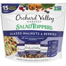 Orchard Valley Harvest Glazed Walnuts and Berries Salad Toppers, 0.85 Ounce Bags
