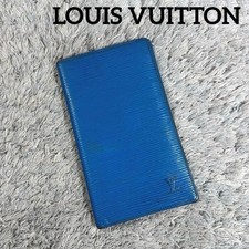 LOUIS VUITTON Epi Long Wallet with Bill Pocket and Card Slot Blue Authentic