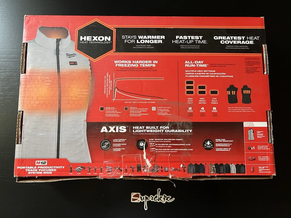 Milwaukee Women's M12 12V Lithium-Ion Cordless Axis Gray Heated Vest F300G-21L - Image 3 of 4