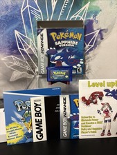 Pokemon: Sapphire - Nintendo GBA - Authentic, Working, Saves, CIB w/ Inserts