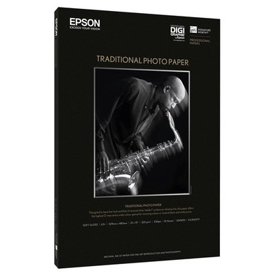 Epson Traditional Photo Paper seidenmatt, A 3+ 25 Blatt, 330 g Druckerpapier