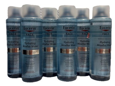 6 Pack: Eucerin Hydrating Micellar Water + Hyaluronic Acid, 13.5 fl oz