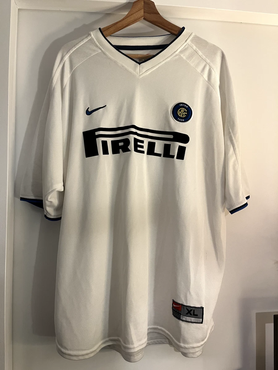 Maillot Inter Milan Extérieur 2002/2003 – Nike, Taille XL, #32 Vieri, Blanc