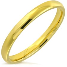 Wedding Ring For Men Women Teenage New Gold Plated 3mm