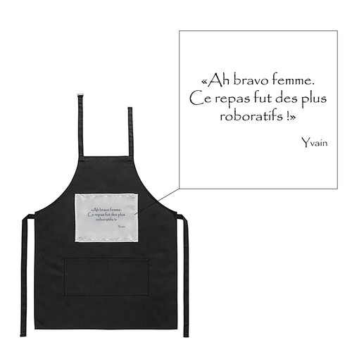 Tablier Noir De Cuisine Barbecue Yvain Repas Roboratifs Citation Kaamelott Ebay