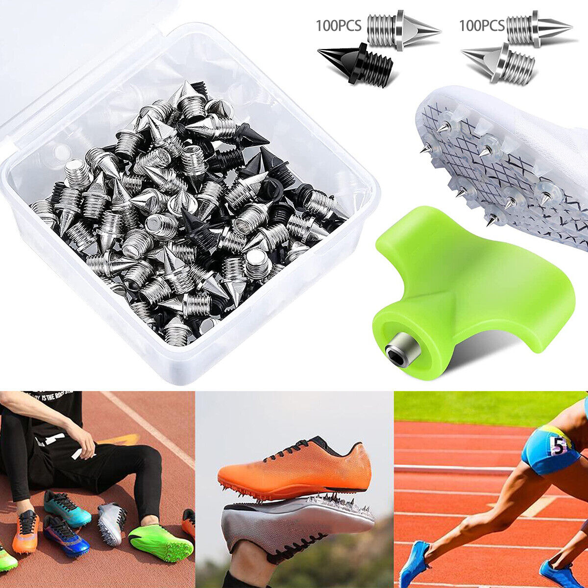 100Pcs Track Spikes Wear Resistant Shoe Spikes Non-slip Sport Shoes Spikes .‘