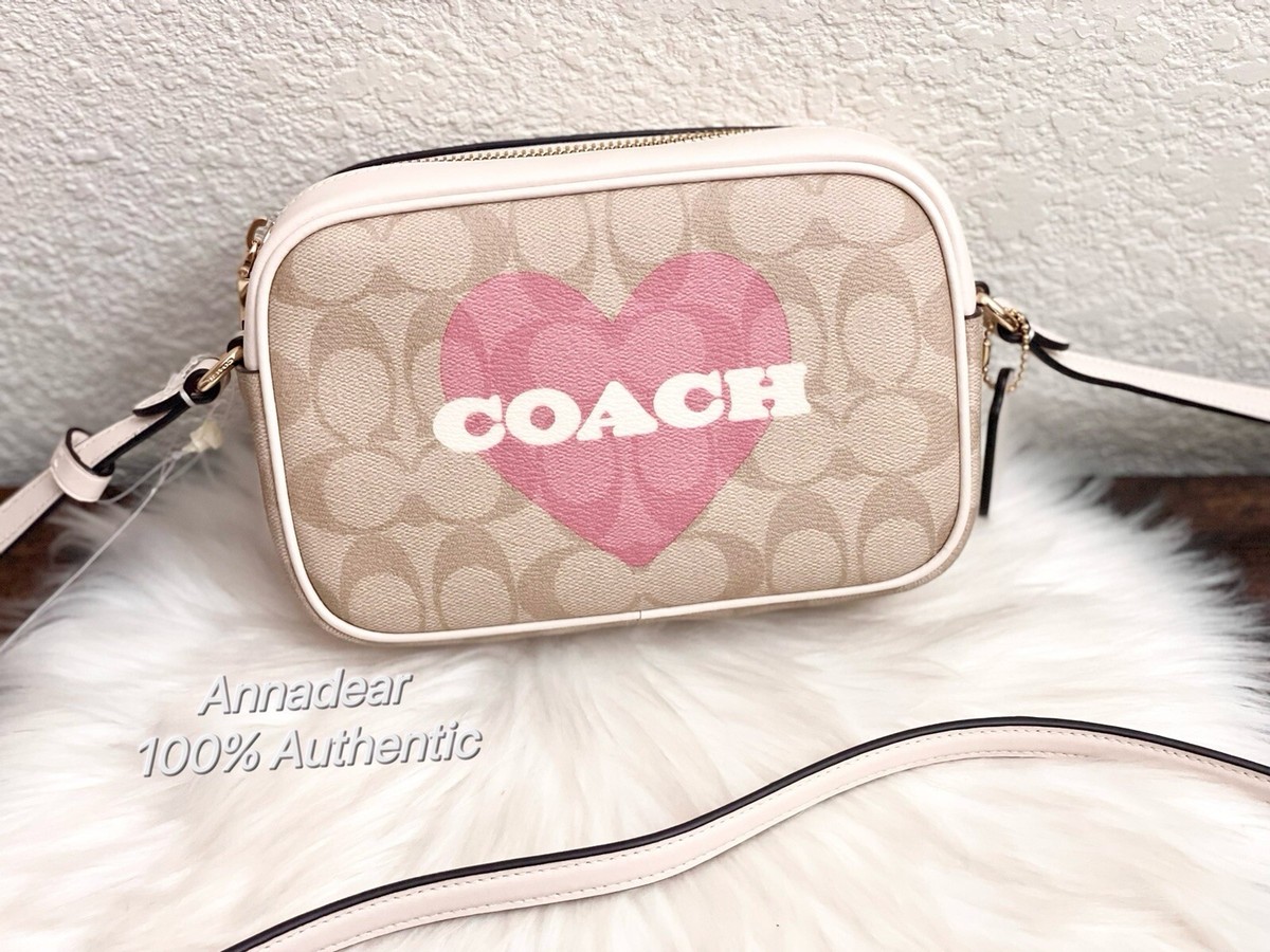 NWT COACH CO939 Mini Jamie Camera Bag Signature & Leather With