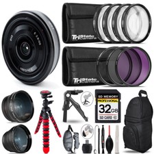 Sony E 20mm f/2.8 Lens - 3 Lens Kit Tripod Backpack - 32GB Kit