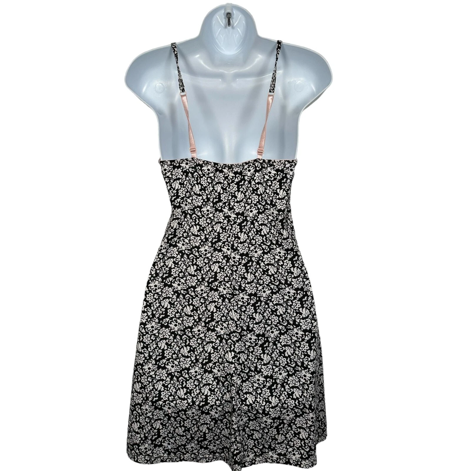 VALENTINO Abito Marilyn Monroe Piccolo Cami floreale donna nero bianco sexy sweetheart