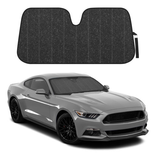 BDK Black Glitter Windshield Sun Shade - Car Sun Visor Sun Shade for Windshie... - Picture 4 of 5