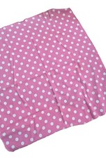 Gerber Pink  White Polka Dot Baby cotton receiving blanket 28" x 27"
