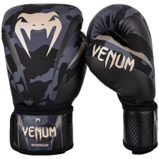 Venum Impact Hook and Loop Training Boxing Gloves - Dark Camo/Sand