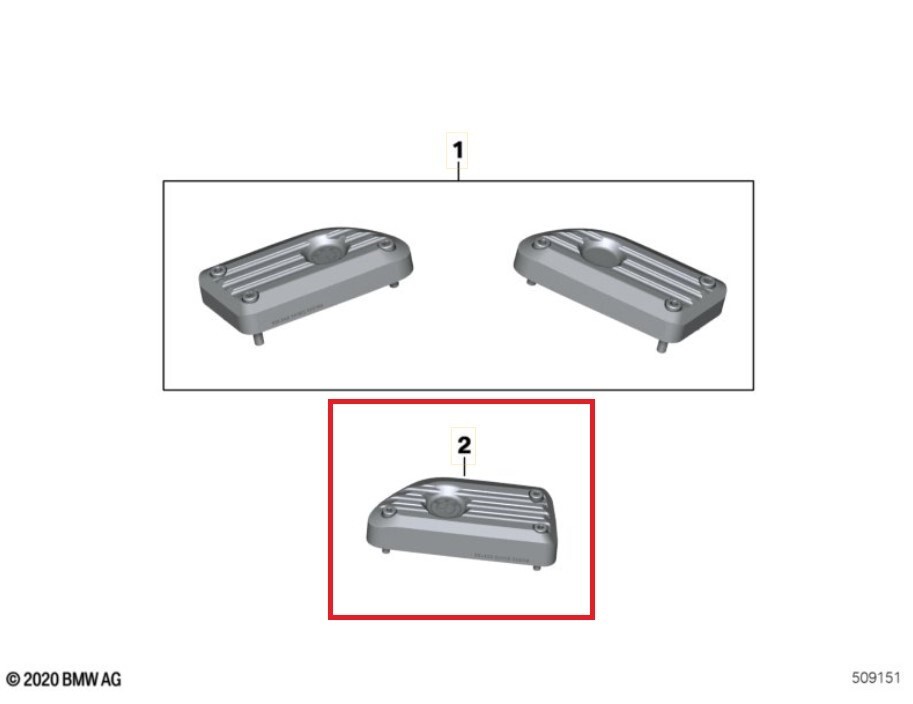 BMW Motorrad Genuine R18 REAR BRAKE RESERVOIR COVER Black  77232469257 NEW