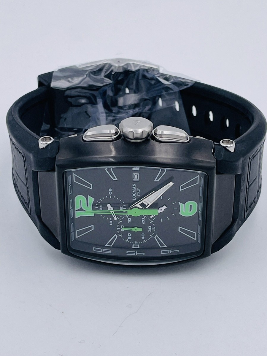 Uhr Locman Tremila Crono 550BL/498 Titan/Gummi Sehr Reduziert Neu