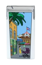 Elie Bleu Limited Edition White Carousel J-15 Torch Lighter, EBJ1578, New In Box