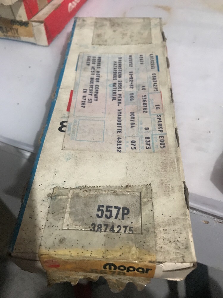 NOS Mopar P-557P Spark Plugs. 3755840. Set Of 8