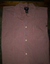 Mens Polo Jeans Company Short Sleeve Plaid Button Front Shirt Size XL - EUC