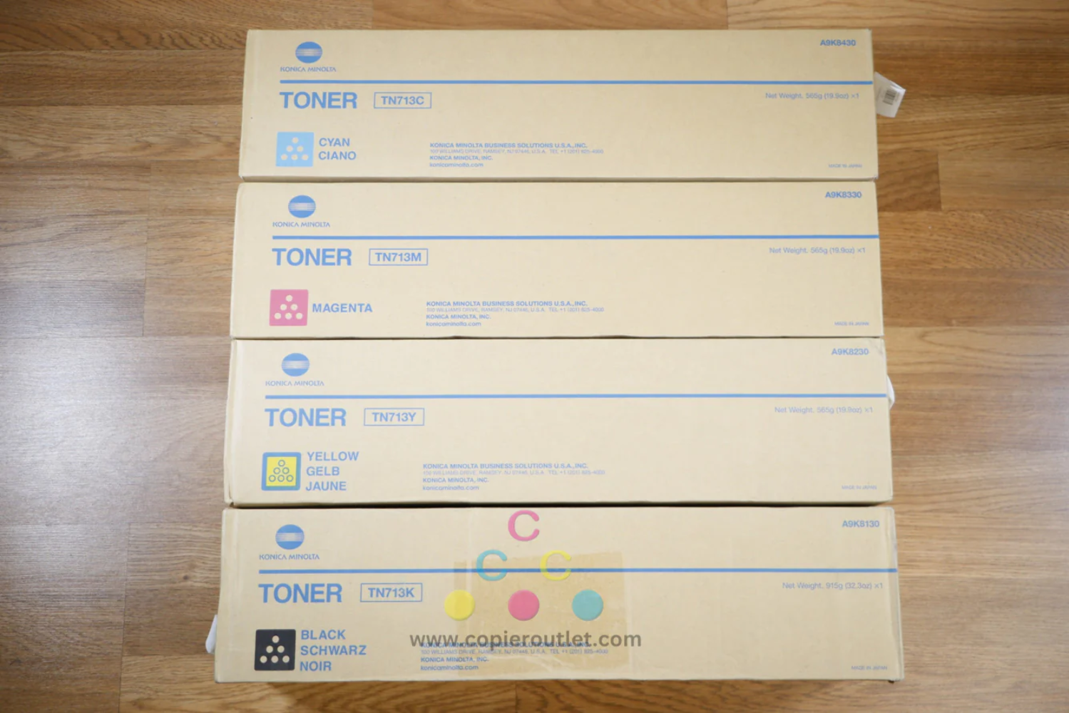 Konica Minolta TN-713 Toner Cartridge, Bizhub C659 C759 Non-OEM CMYK - Foto 2