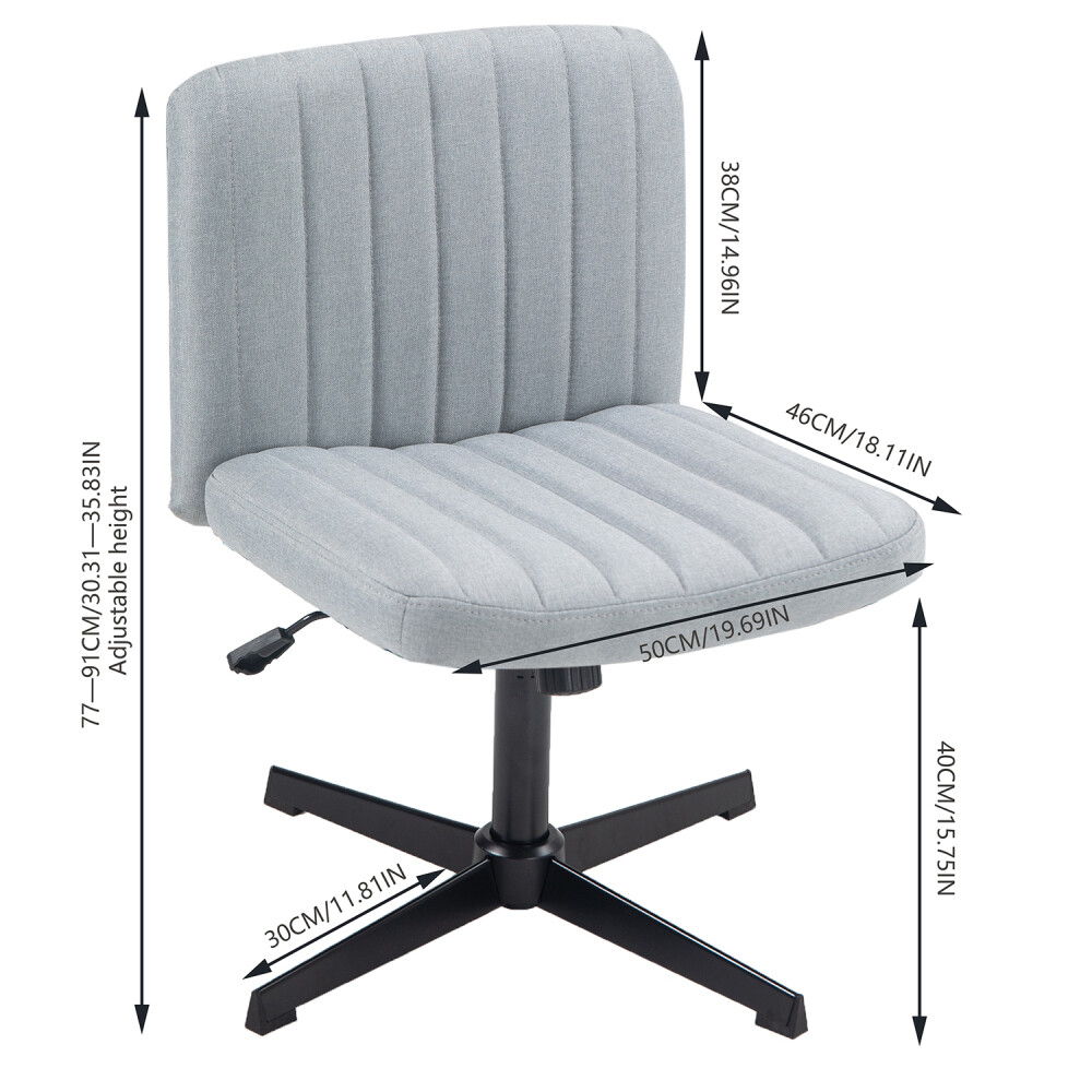 Armless Office Office Chair Adjustable Height No Wheels Armless