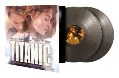 OST - TITANIC, 2023 EU 25TH ANN EDN SILVER/BLACK MARBLED vinyl 2LP, #01524/10000