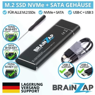 Adattatore M.2 M2 NGFF NVMe SATA III custodia SSD esterna custodia M/M+B chiave USB-C USB3