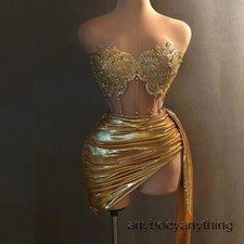 Sparkly Luxury Rhinestone Sheer Birthday Party Gowns Women's Wedding Prom Dress0