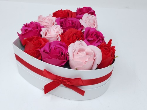 Forever Roses Heart Shaped Flower Box, Red/Pink - Picture 4 of 7
