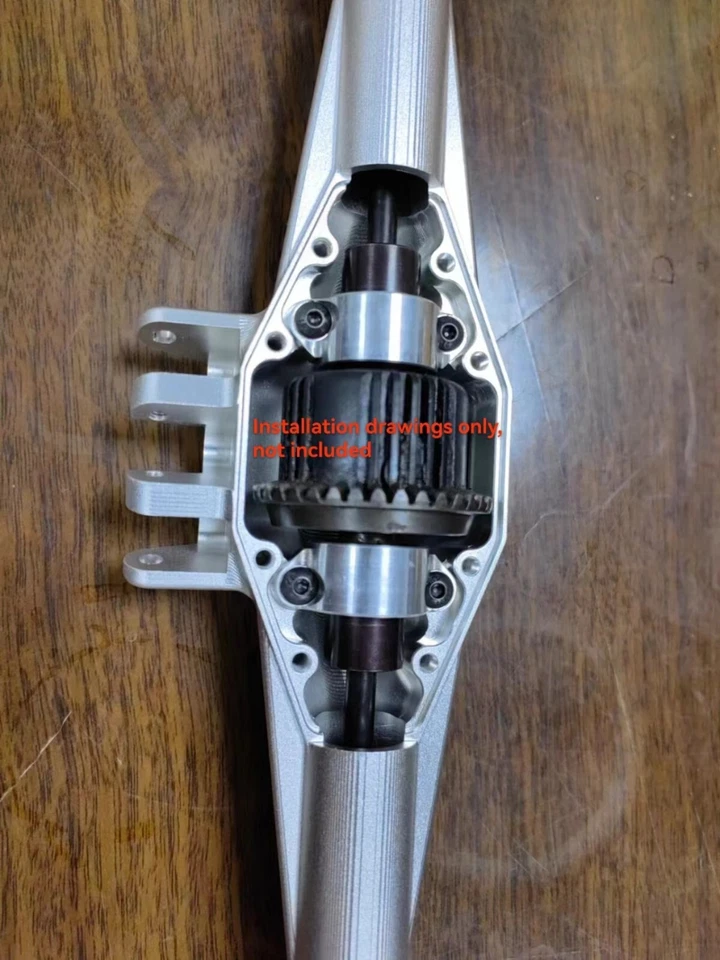 KEBEILEE CNC 7075Alu Rear Axle housing For Losi Super Baja Rey Super Rock Rey1/6 - Image 4 of 4