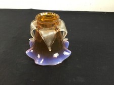 # tulipe De Lampe pétrole verre opalescent de Baccarat , Saint Louis , Clichy