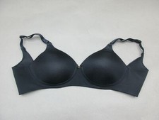 34C Vanity Fair Womens Black Padded Wireless Back Closure Demi Bra 2M